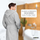 PREMIUM RIBBED TOWELING DRESSING GOWN: 100% COTTON-Striped & Ribbed Terry Toweling Hooded Bathrobe-Weave Essentials-Pastel Blue-S/M-Weave Essentials