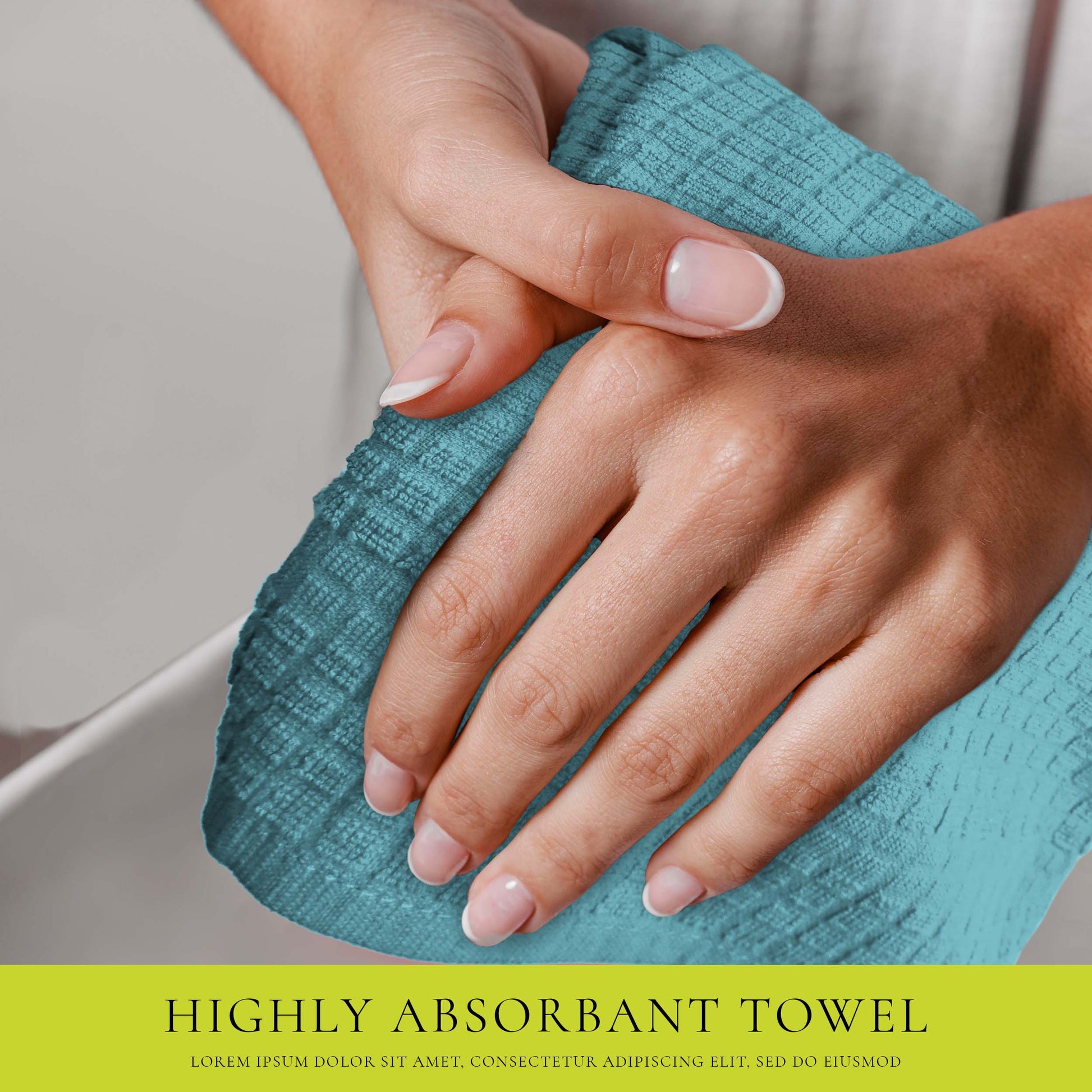 12 PC KITCHEN TOWEL SET: 4 HAND TOWEL & 8 DISH CLOTH-Kitchen Tea Towel-Weave Essentials-Silver Grey-Weave Essentials