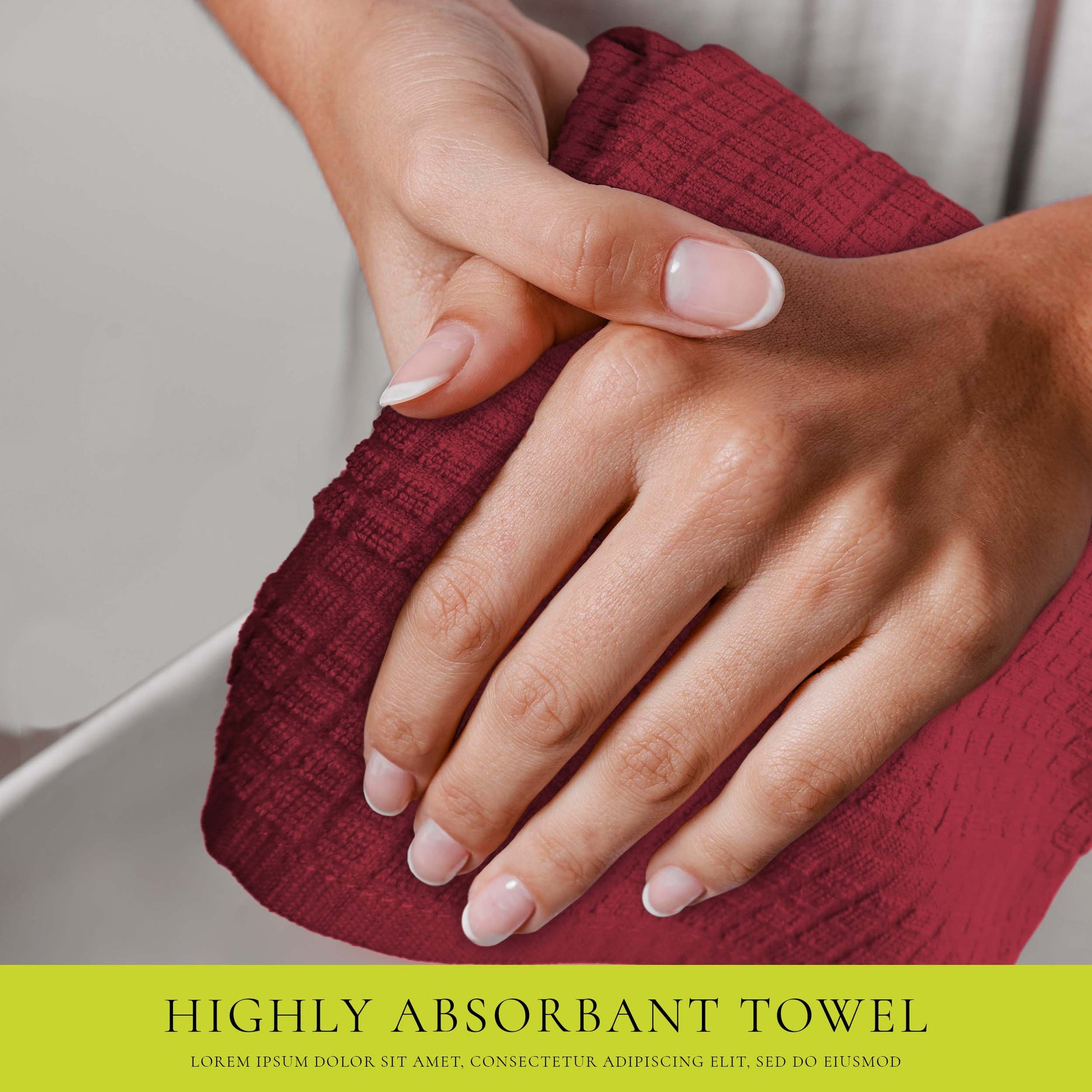 12 PC KITCHEN TOWEL SET: 4 HAND TOWEL & 8 DISH CLOTH-Kitchen Tea Towel-Weave Essentials-Silver Grey-Weave Essentials