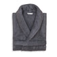 WHITE UNISEX LINT FREE HOTEL BATHROBE-Robes-Weave Essentials-Charcoal-Weave Essentials