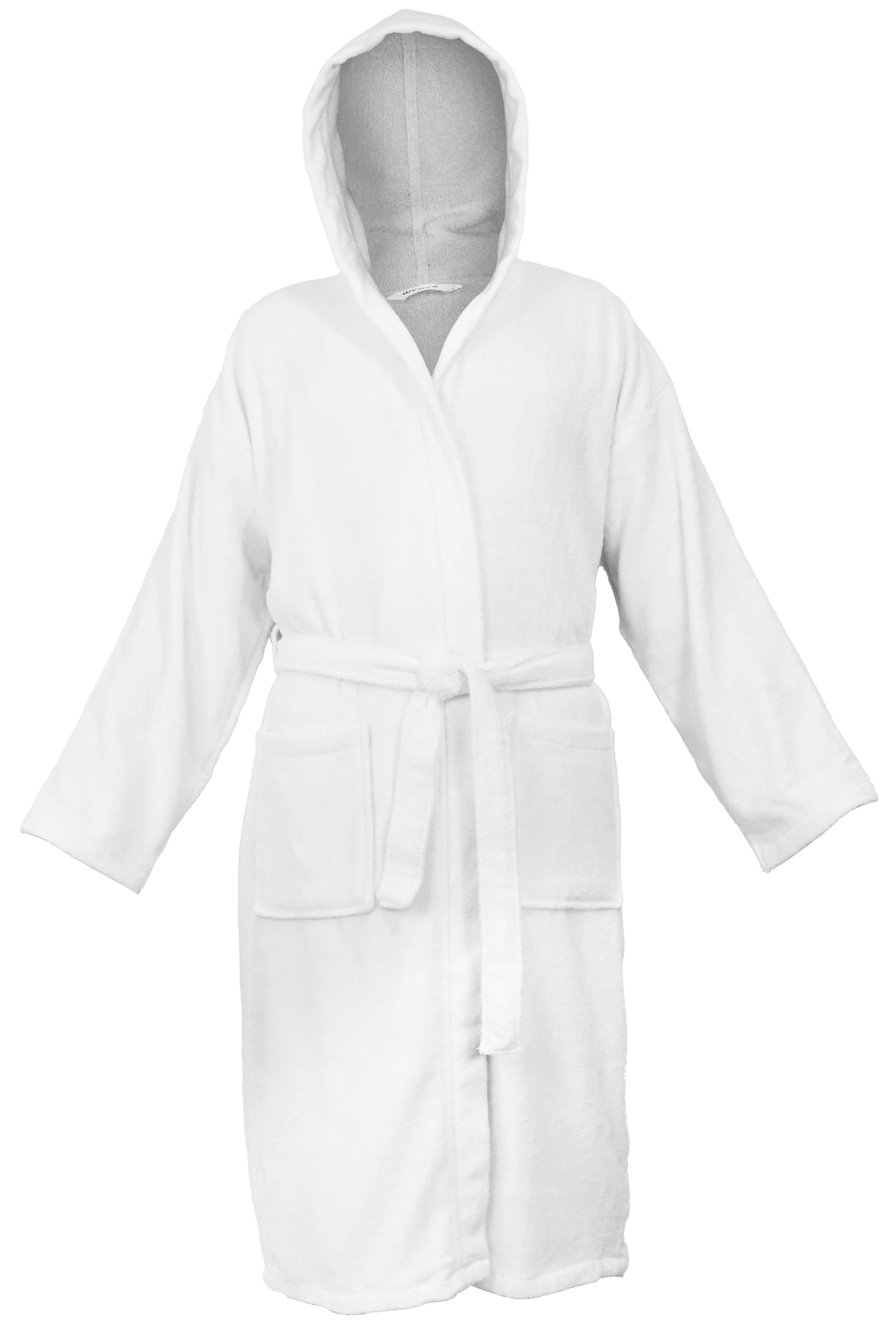COMBED COTTON TERRY TOWELING BATHROBE-Bathrobe-Weave Essentials-White-S/M-Weave Essentials