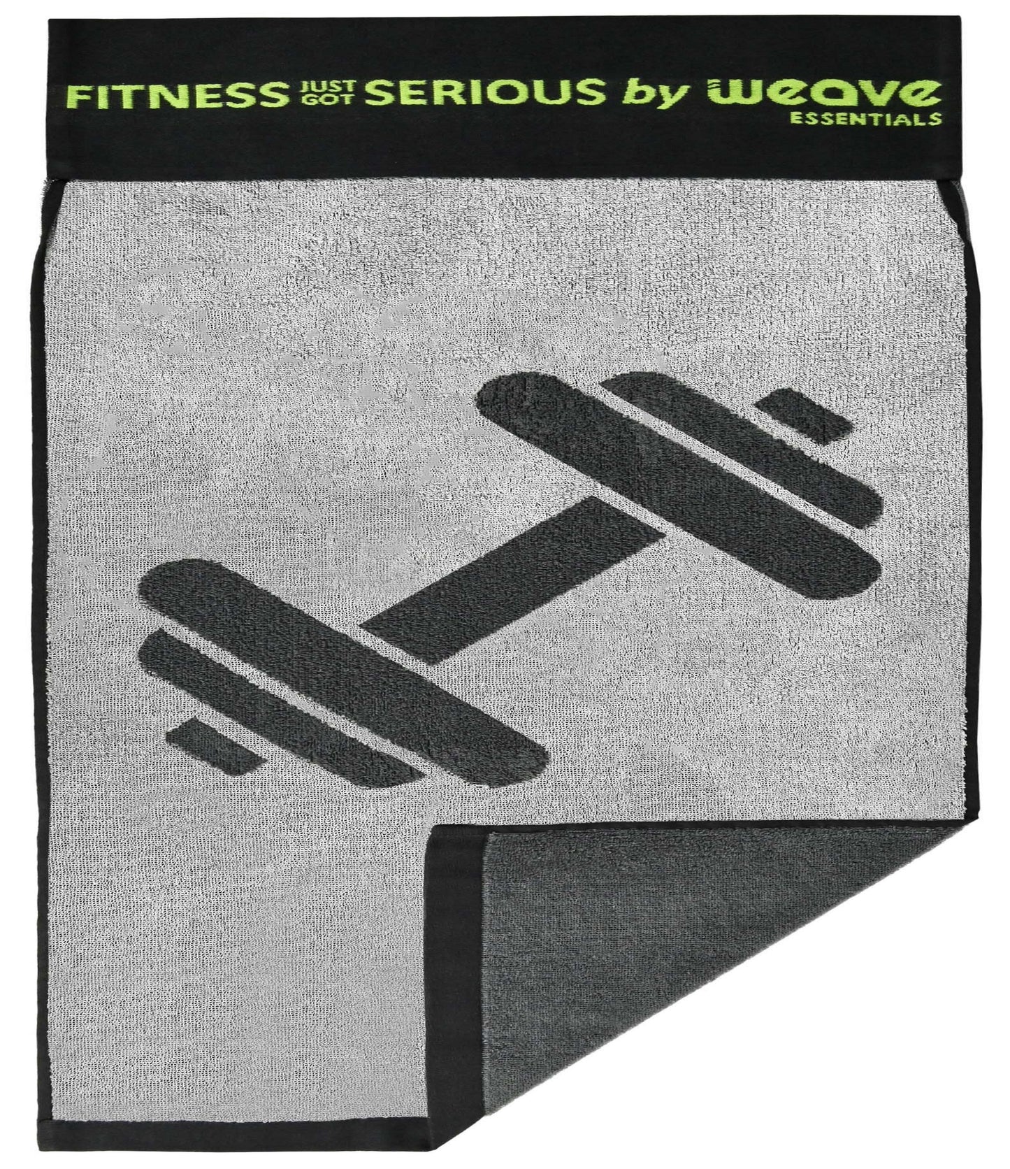 SILVER GREY FITNESS TOWEL FOR WORKOUT SPORTS-fitness towel-Weave Essentials-Weave Essentials