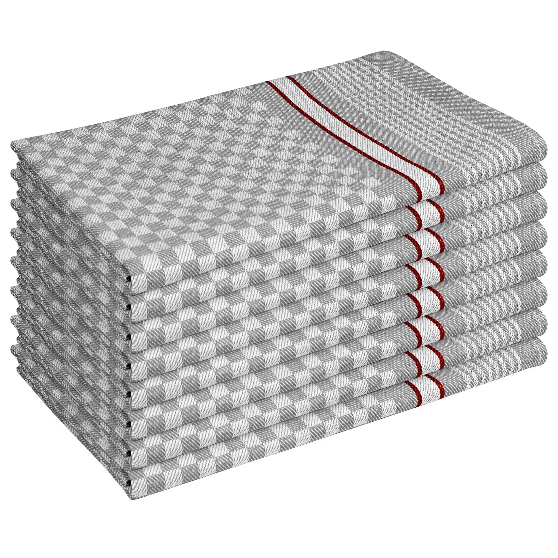 PROFESSIONAL 8 PC CHEF TOWEL SET MULTIPURPOSE AND ABSORBENT-Chef Kitchen Towel-Weave Essentials-Silver Grey-Weave Essentials