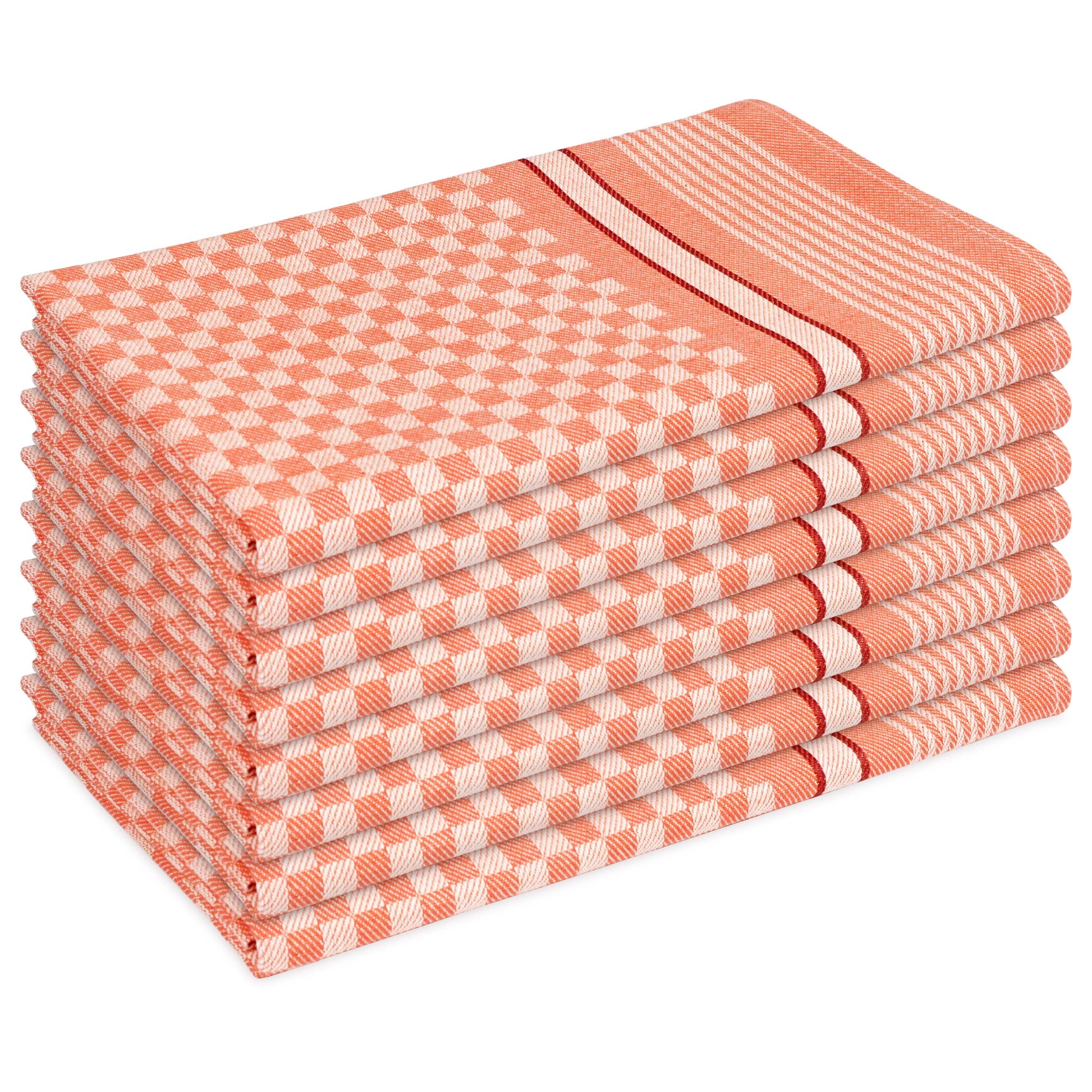 PROFESSIONAL 8 PC CHEF TOWEL SET MULTIPURPOSE AND ABSORBENT-Chef Kitchen Towel-Weave Essentials-Flame Red-Weave Essentials
