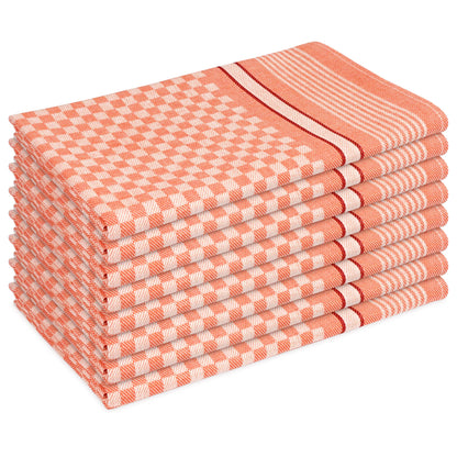 PROFESSIONAL 8 PC CHEF TOWEL SET MULTIPURPOSE AND ABSORBENT-Chef Kitchen Towel-Weave Essentials-Flame Red-Weave Essentials
