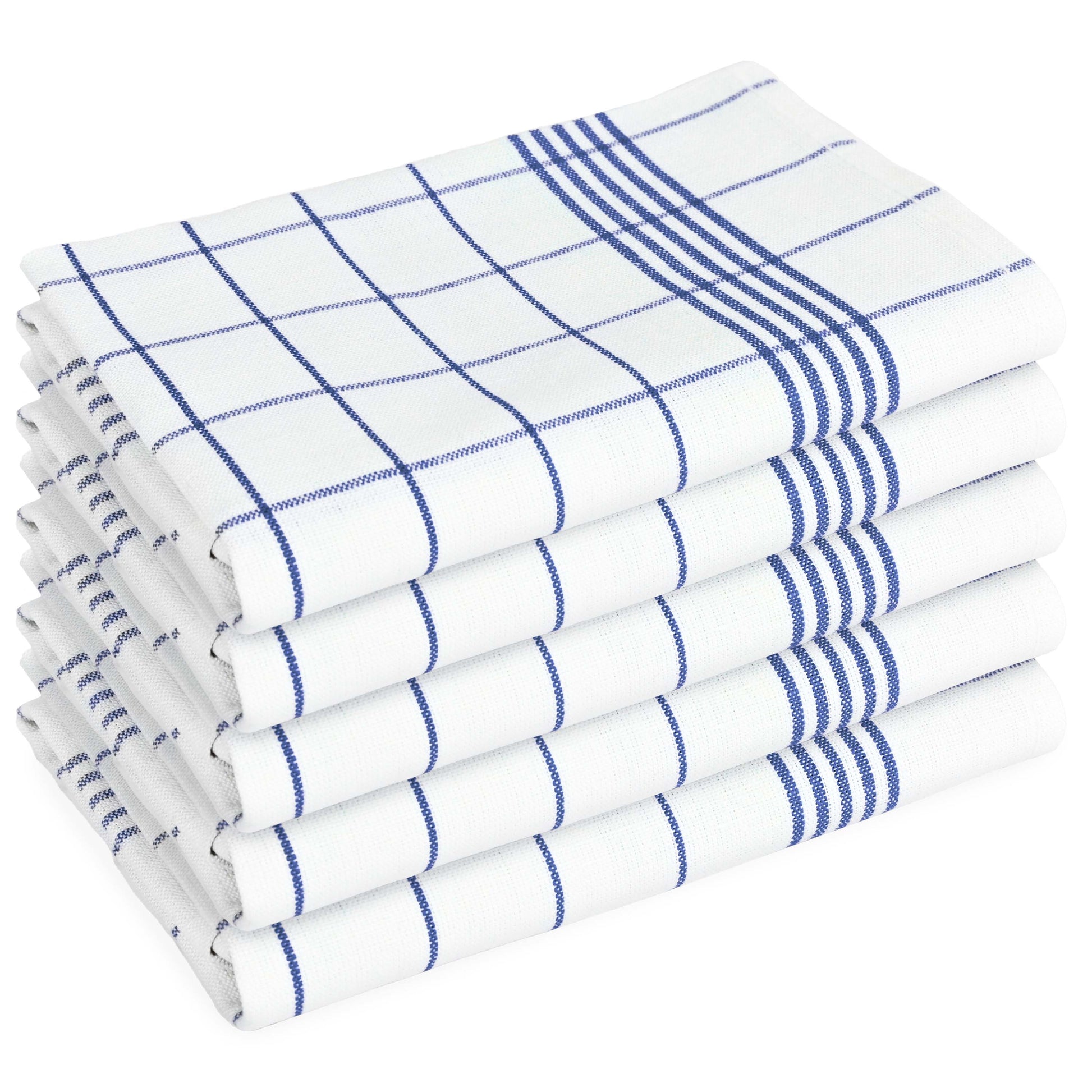 PACK OF 5 PURE LINEN KITCHEN DISH CLOTHS-Kitchen Dish Cloth-Weave Essentials-Marine Blue-Weave Essentials