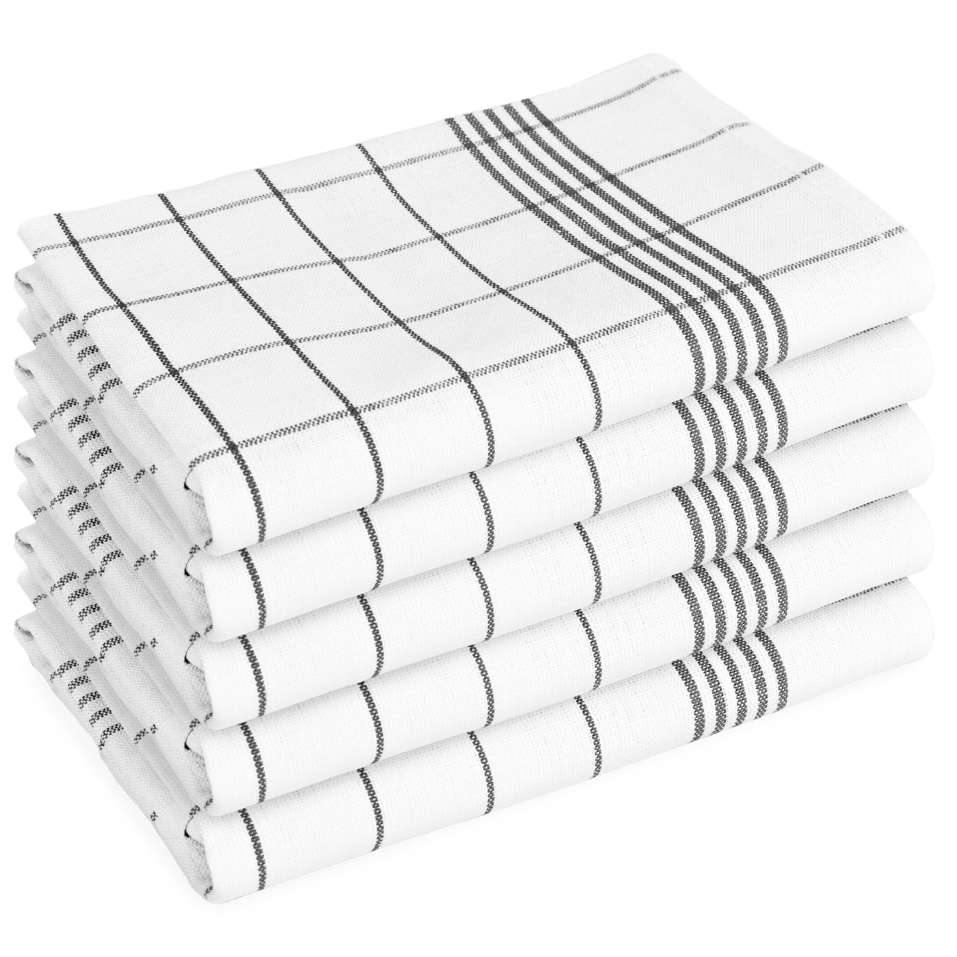 PACK OF 5 PURE LINEN KITCHEN DISH CLOTHS-Kitchen Dish Cloth-Weave Essentials-Silver Grey-Weave Essentials