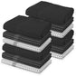 12 PC KITCHEN TOWEL SET: 4 HAND TOWEL & 8 DISH CLOTH-Kitchen Tea Towel-Weave Essentials-Graphite Black-Weave Essentials
