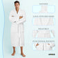 COMBED COTTON TERRY TOWELING BATHROBE-Bathrobe-Weave Essentials-White-S/M-Weave Essentials