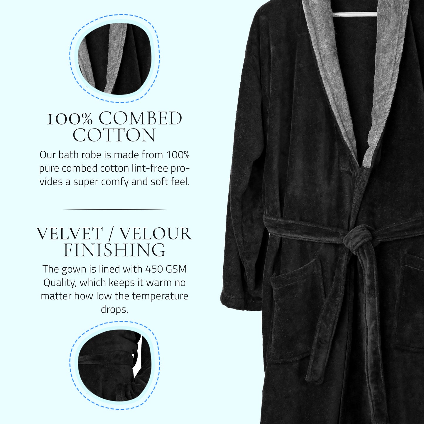 COMBED COTTON TERRY TOWELING BATHROBE-Bathrobe-Weave Essentials-White-S/M-Weave Essentials