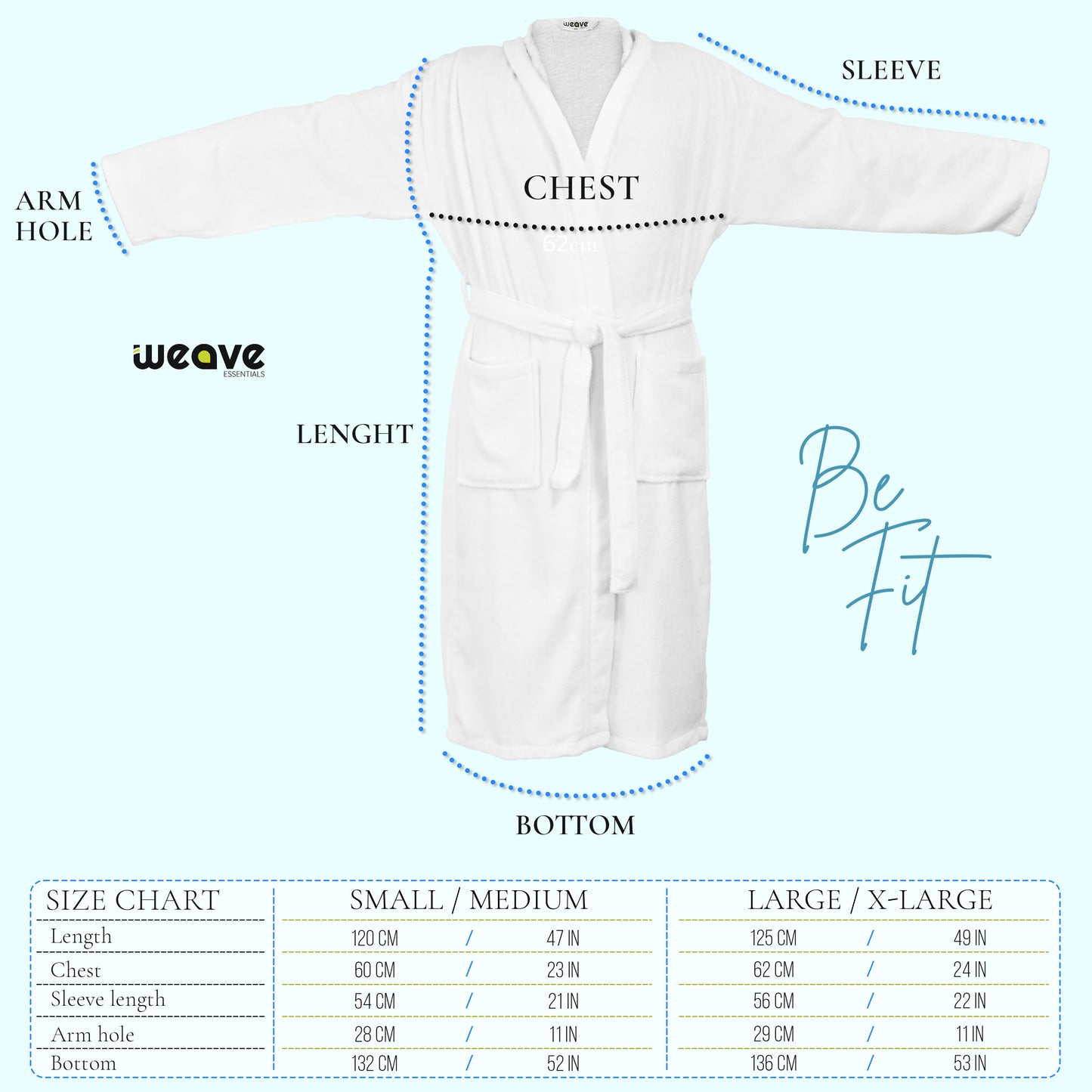 COMBED COTTON TERRY TOWELING BATHROBE-Bathrobe-Weave Essentials-White-S/M-Weave Essentials