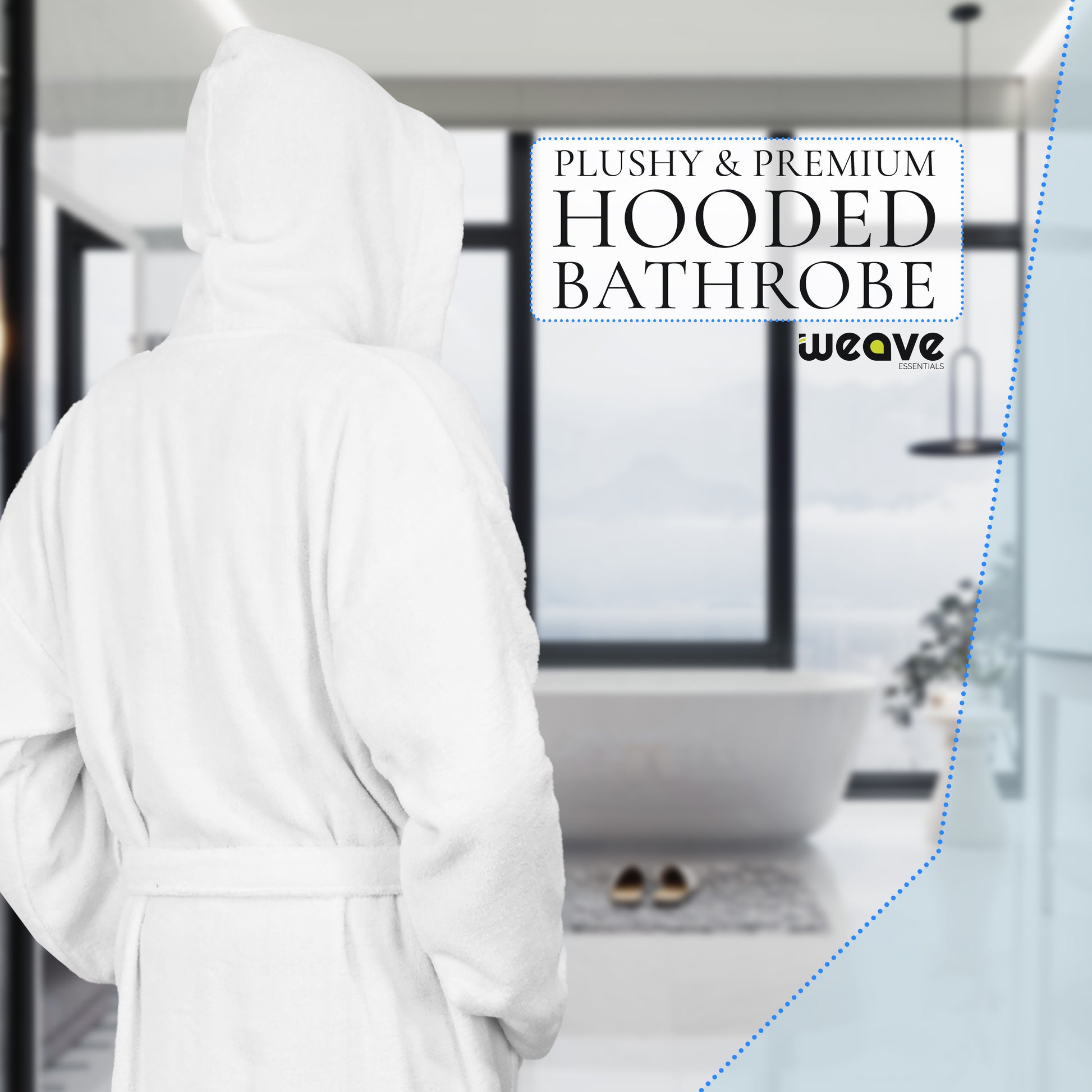 COMBED COTTON TERRY TOWELING BATHROBE-Bathrobe-Weave Essentials-White-S/M-Weave Essentials